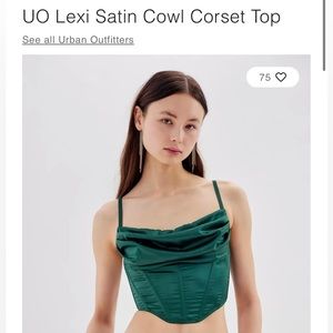 Green Urban Outfitters Corset Top